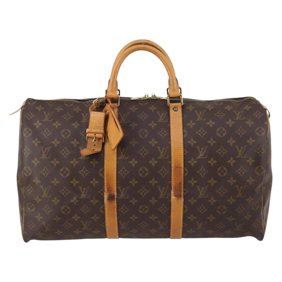 LOUIS VUITTON Monogram Keepall 50 Boston Bag M41426 LV Auth 143641