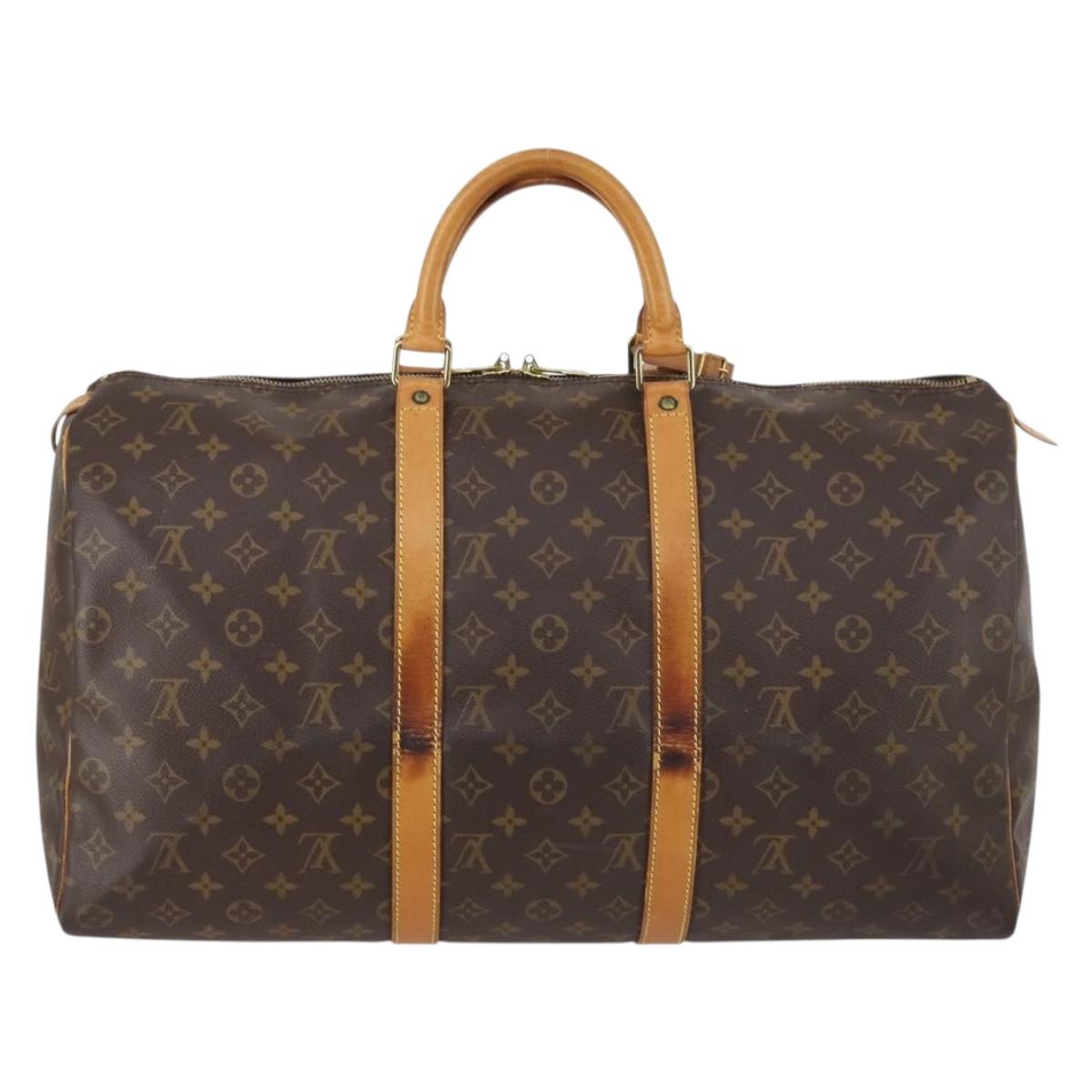 LOUIS VUITTON Monogram Keepall 50 Boston Bag M41426 LV Auth 143641