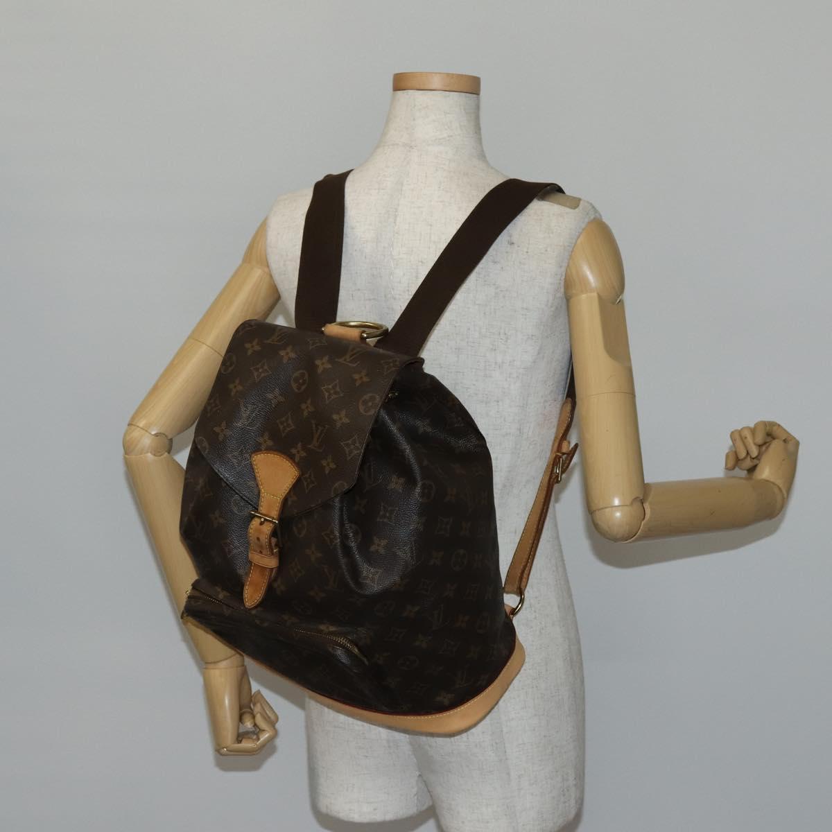 LOUIS VUITTON Monogram Montsouris GM Backpack M51135 LV Auth 143643