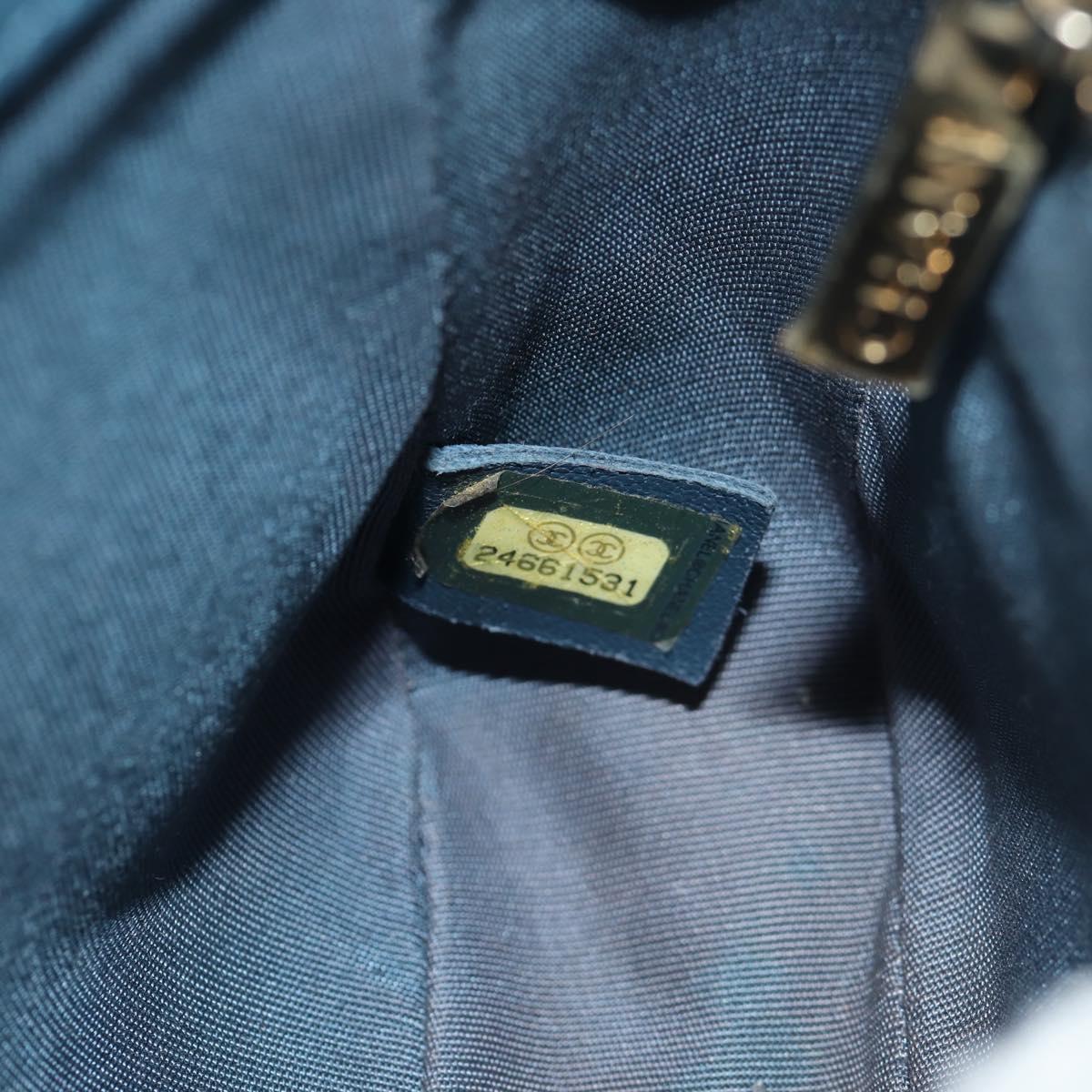 CHANEL Matelasse 20 Chain Shoulder Bag Caviar Skin Blue Gold CC Auth 143659AM