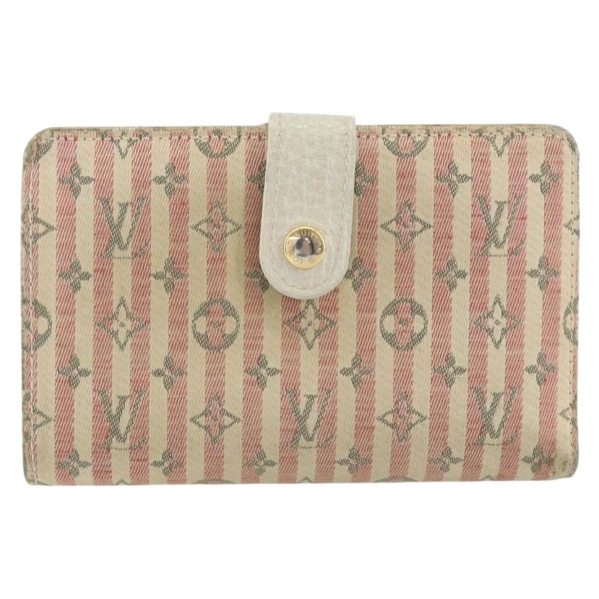 LOUIS VUITTON Mini Lin Croisette Portefeuille Viennois Pink M95658 Auth 143668