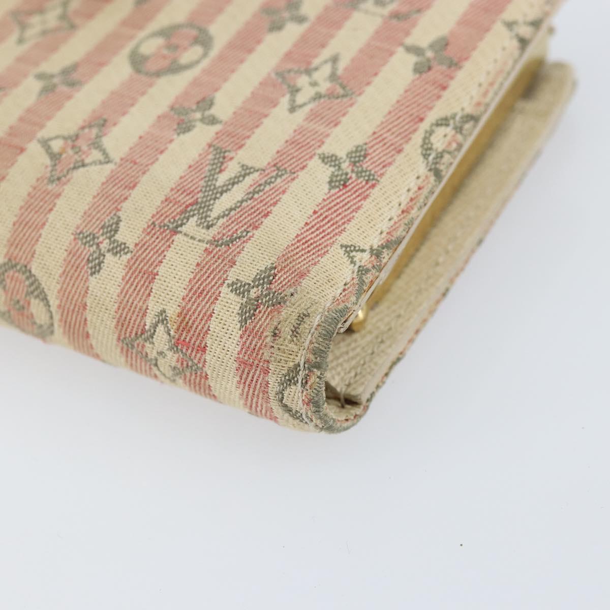 LOUIS VUITTON Mini Lin Croisette Portefeuille Viennois Pink M95658 Auth 143668