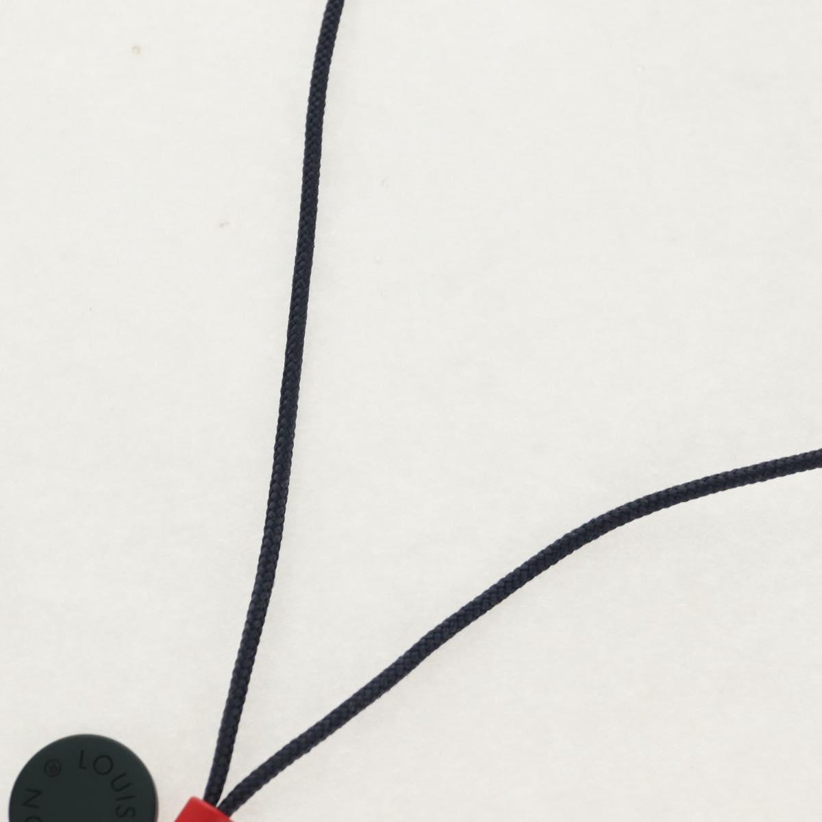 LOUIS VUITTON Collier Charms On The Go Necklace Enamel Navy M63648 Auth 143681M