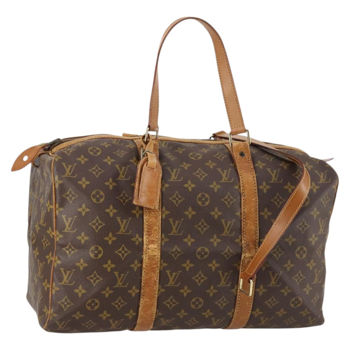 LOUIS VUITTON Monogram Sac Souple 45 Boston Bag Vintage M41624 LV Auth 143732
