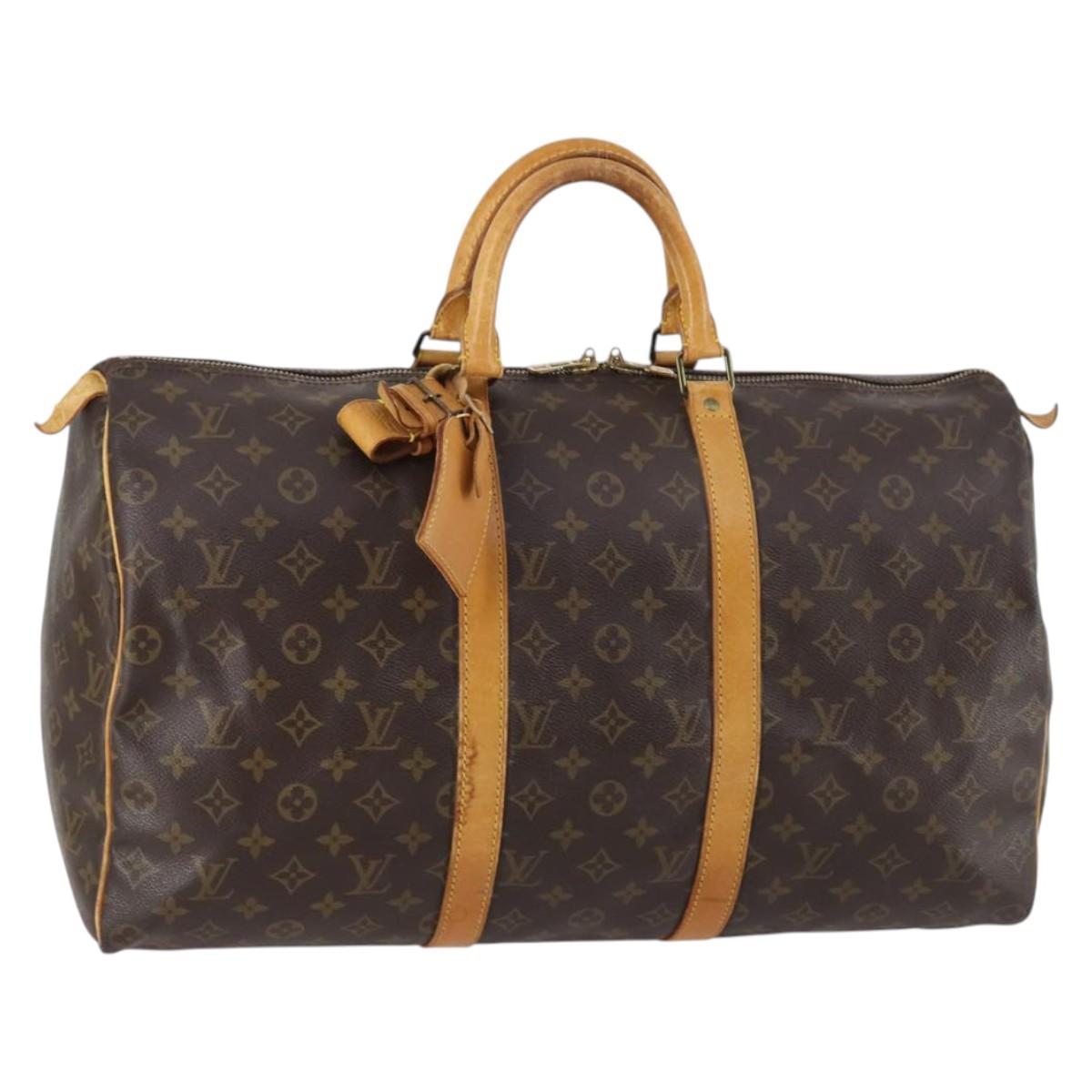 LOUIS VUITTON Monogram Keepall 50 Boston Bag M41426 LV Auth 143733