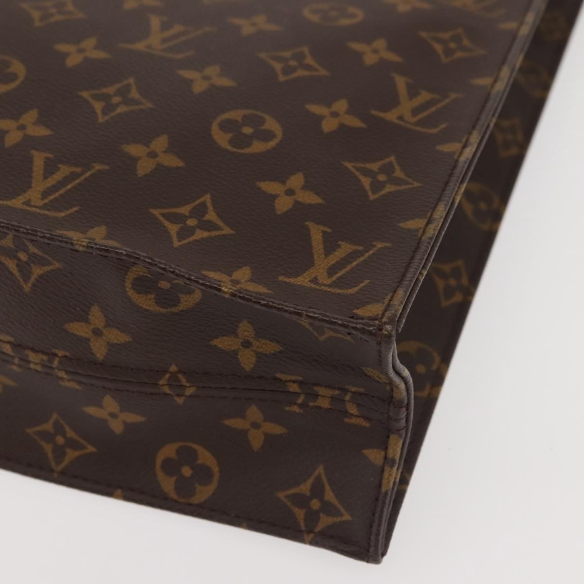 LOUIS VUITTON Monogram Sac Plat Hand Bag M51140 LV Auth 143740