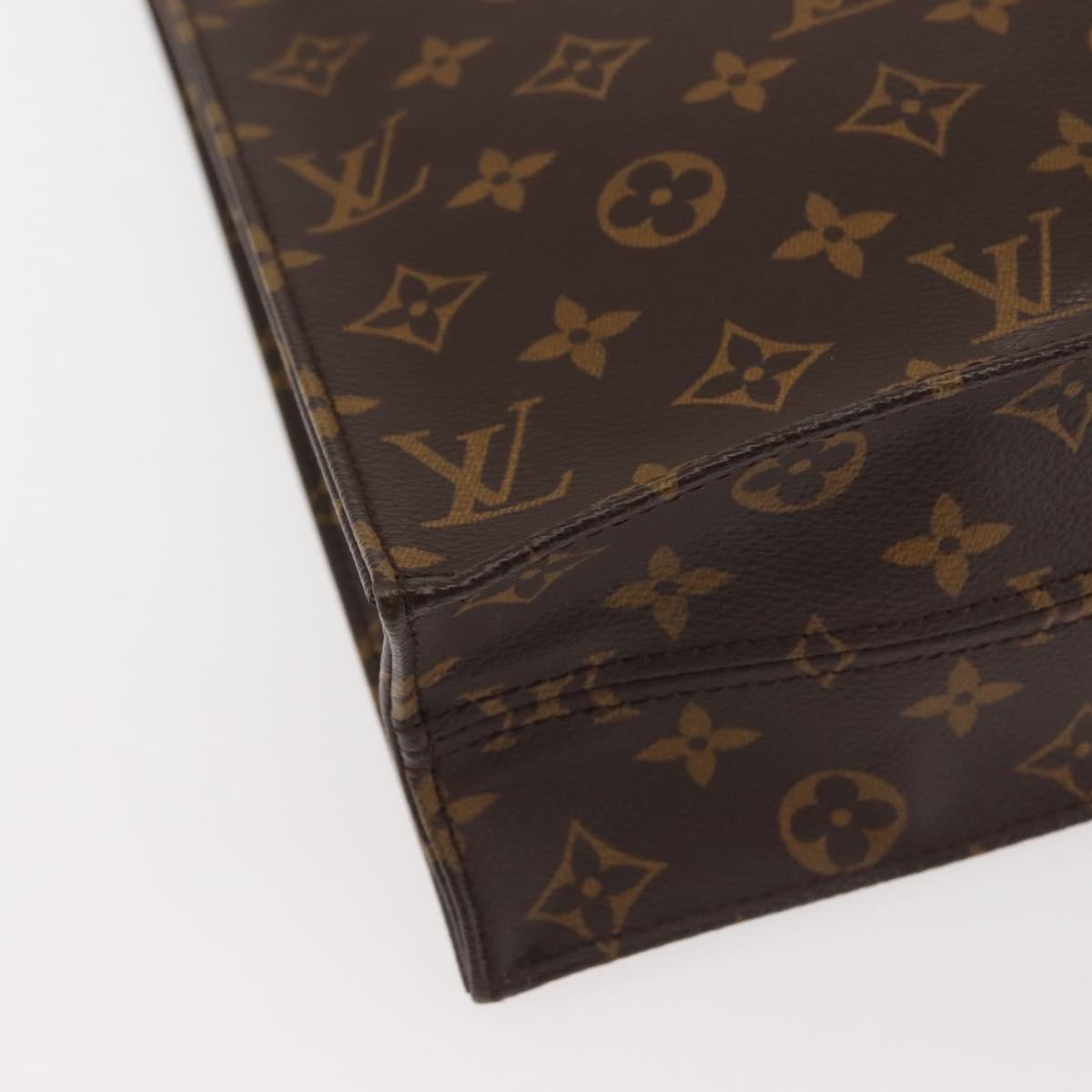LOUIS VUITTON Monogram Sac Plat Hand Bag M51140 LV Auth 143740