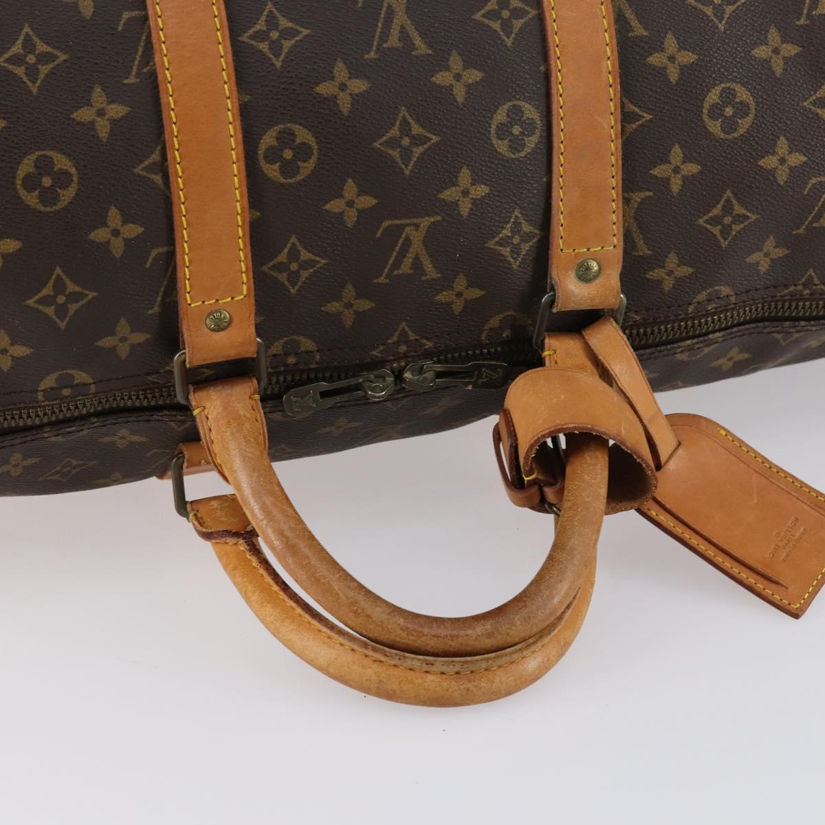 LOUIS VUITTON Monogram Keepall 55 Boston Bag M41424 LV Auth 143744
