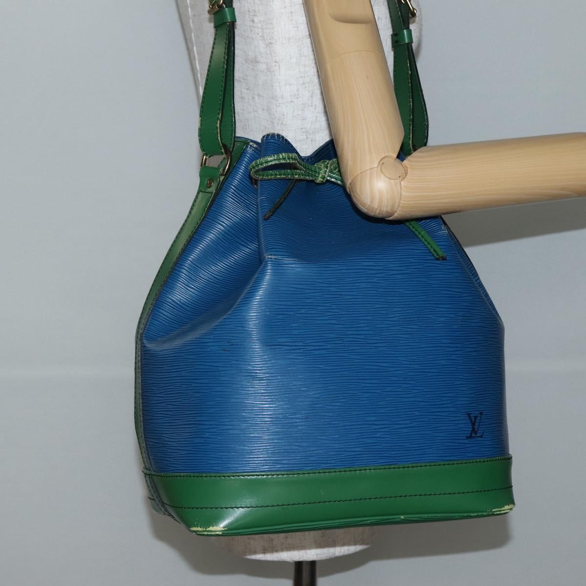LOUIS VUITTON Epi Noe Shoulder Bag Bicolor Green Blue M44044 LV Auth 143746