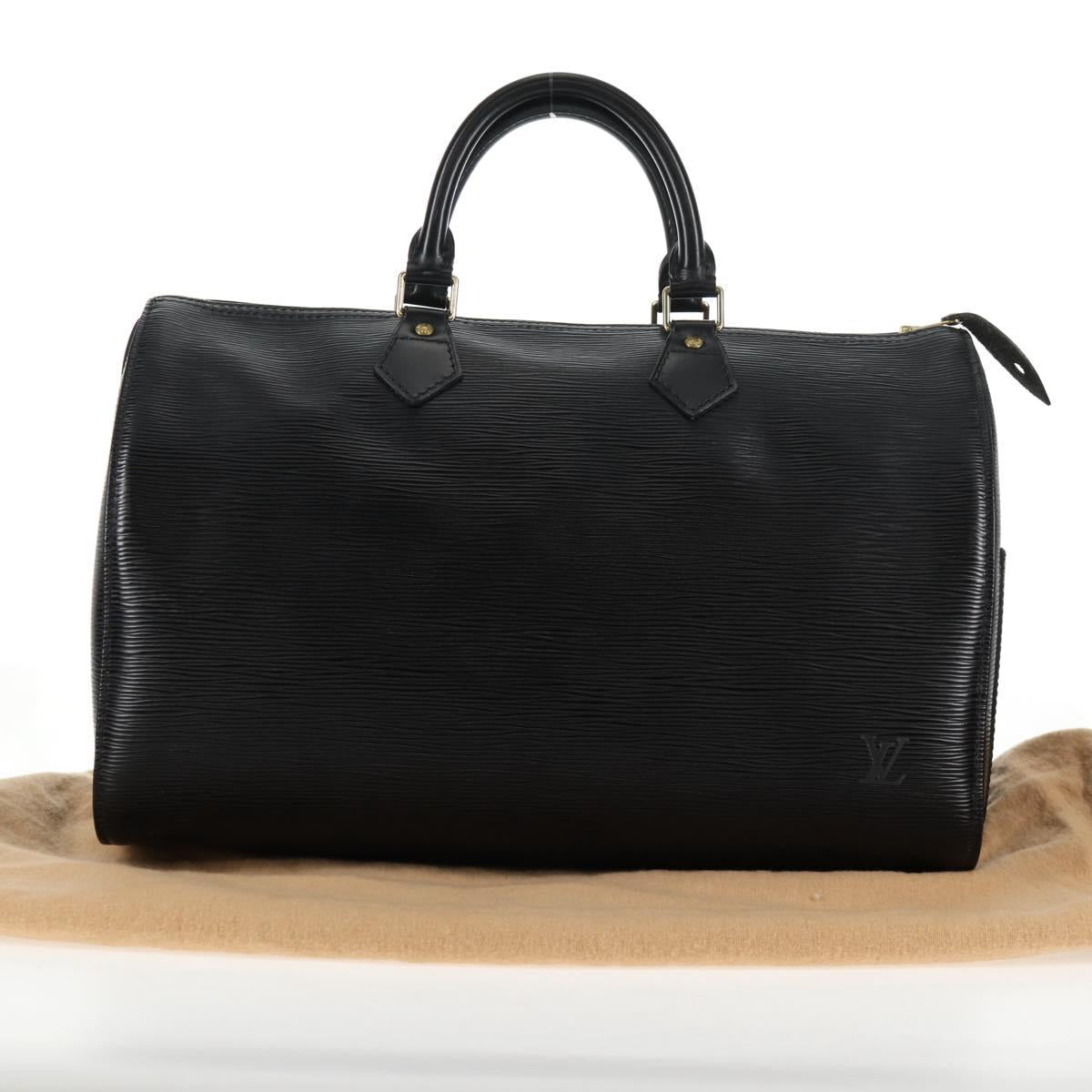 LOUIS VUITTON Epi Speedy 35 Hand Bag Black M42992 LV Auth 143748A