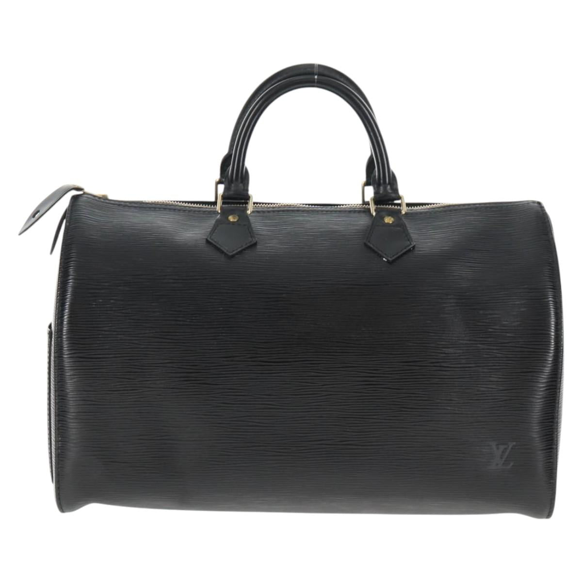 LOUIS VUITTON Epi Speedy 35 Hand Bag Black M42992 LV Auth 143748A