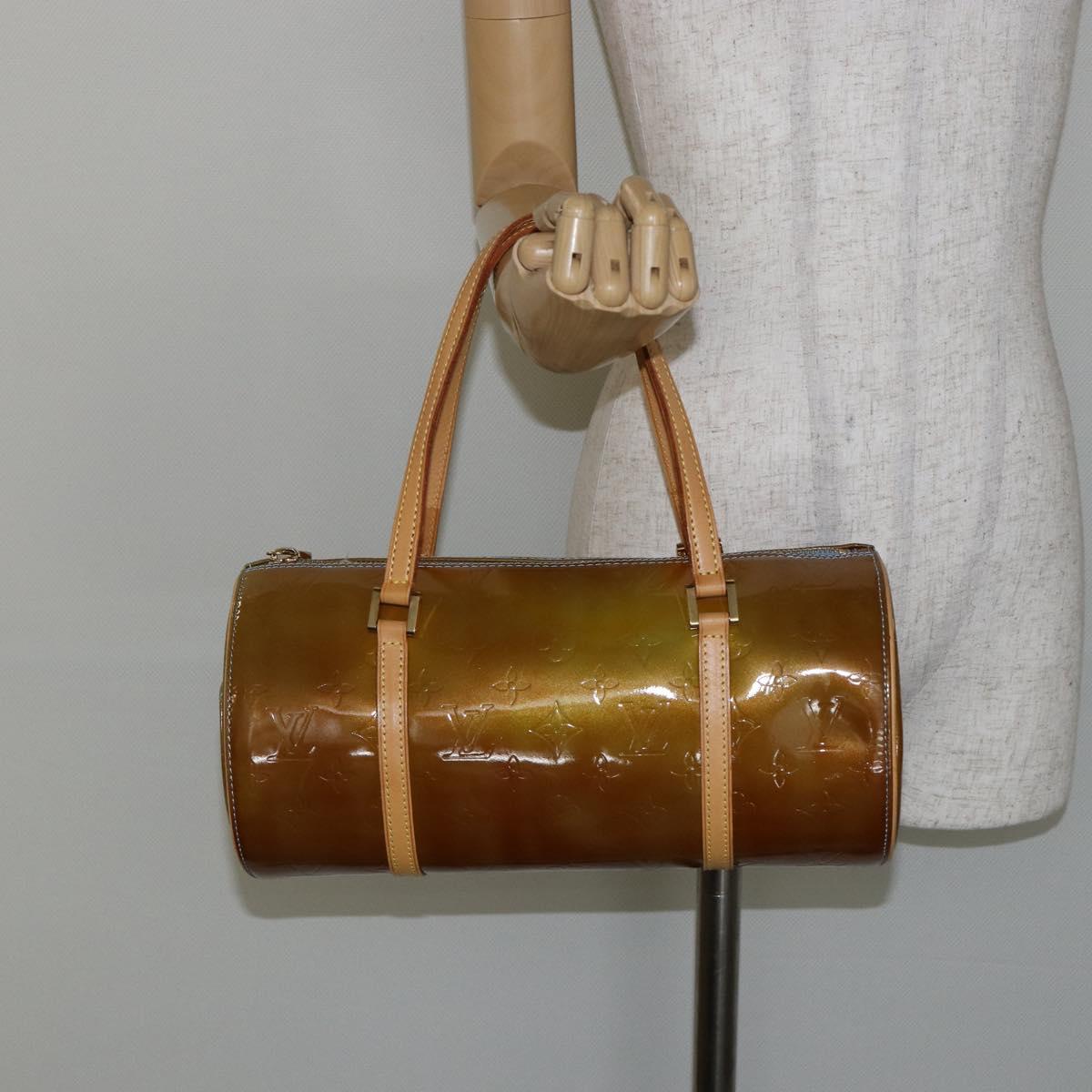 LOUIS VUITTON Monogram Vernis Bedford Hand Bag Baby Blue M91007 LV Auth 143750