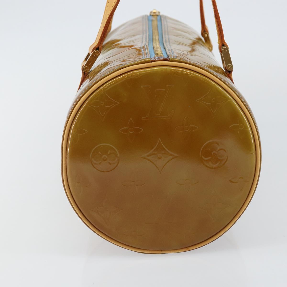 LOUIS VUITTON Monogram Vernis Bedford Hand Bag Baby Blue M91007 LV Auth 143750