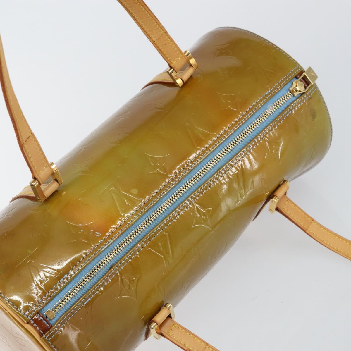LOUIS VUITTON Monogram Vernis Bedford Hand Bag Baby Blue M91007 LV Auth 143750