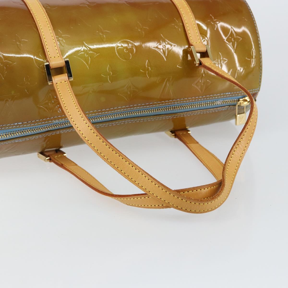 LOUIS VUITTON Monogram Vernis Bedford Hand Bag Baby Blue M91007 LV Auth 143750