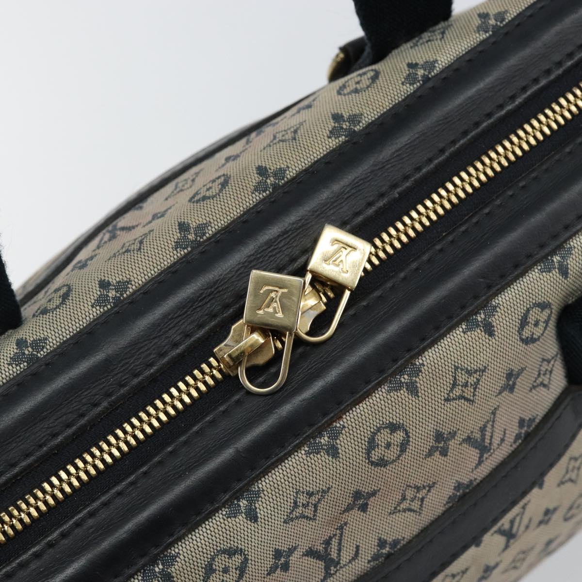 LOUIS VUITTON Monogram Mini Josephine PM Hand Bag Blue M92049 LV Auth 143753