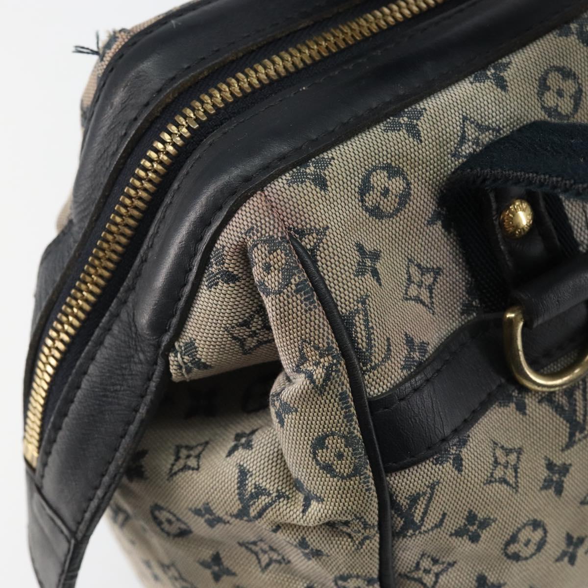 LOUIS VUITTON Monogram Mini Josephine PM Hand Bag Blue M92049 LV Auth 143753