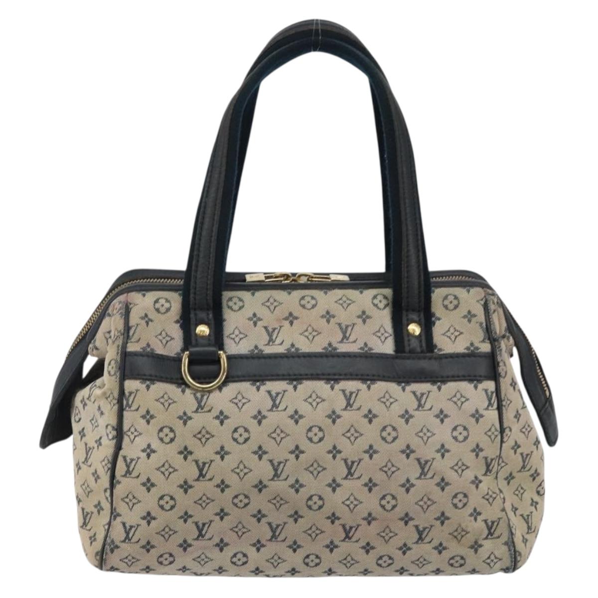 LOUIS VUITTON Monogram Mini Josephine PM Hand Bag Blue M92049 LV Auth 143753
