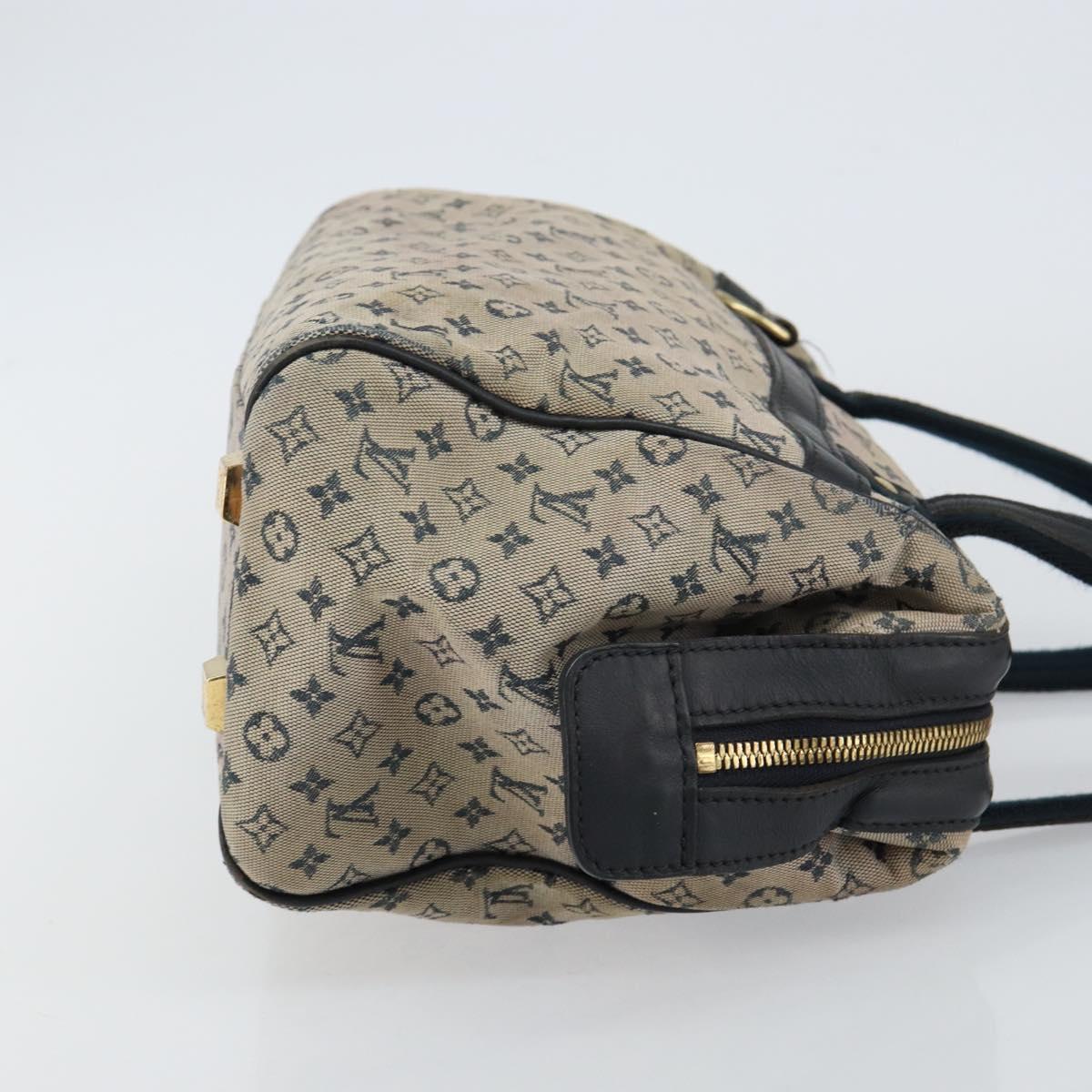 LOUIS VUITTON Monogram Mini Josephine PM Hand Bag Blue M92049 LV Auth 143753