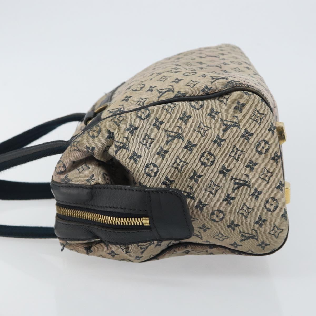 LOUIS VUITTON Monogram Mini Josephine PM Hand Bag Blue M92049 LV Auth 143753