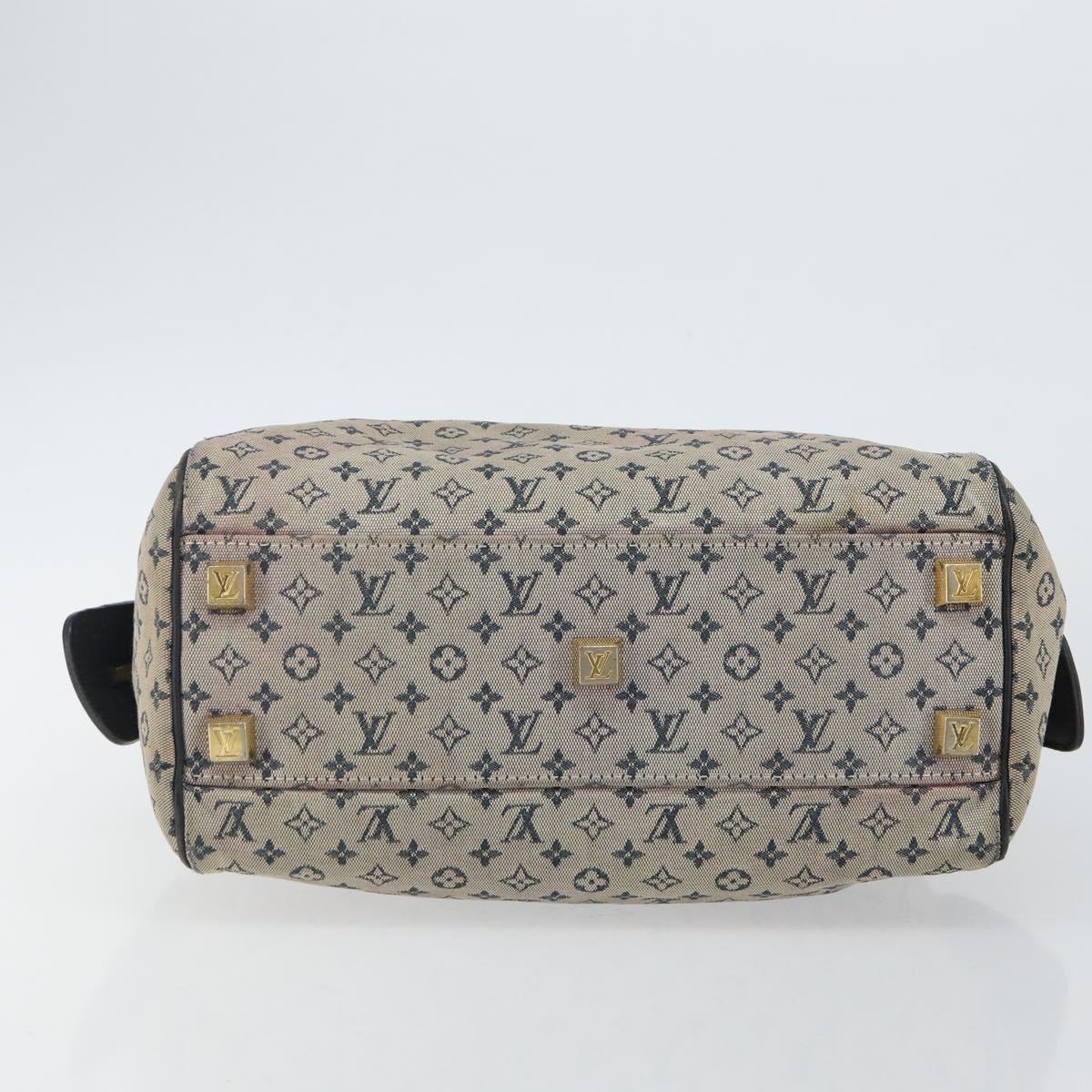 LOUIS VUITTON Monogram Mini Josephine PM Hand Bag Blue M92049 LV Auth 143753