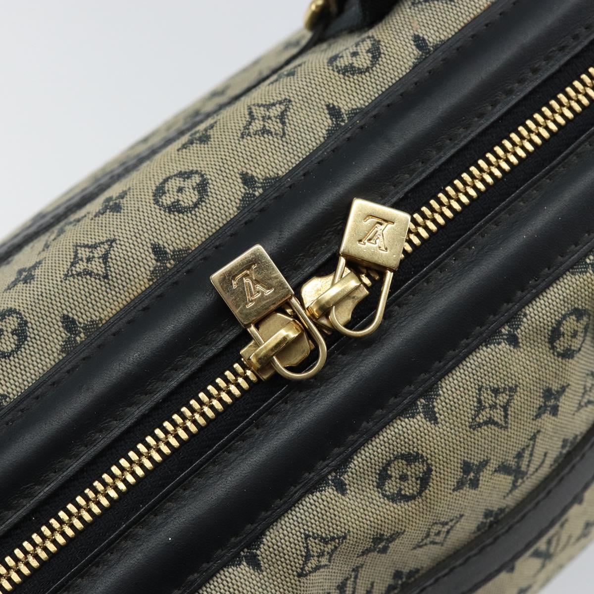 LOUIS VUITTON Monogram Mini Josephine PM Hand Bag Blue M92049 LV Auth 143754