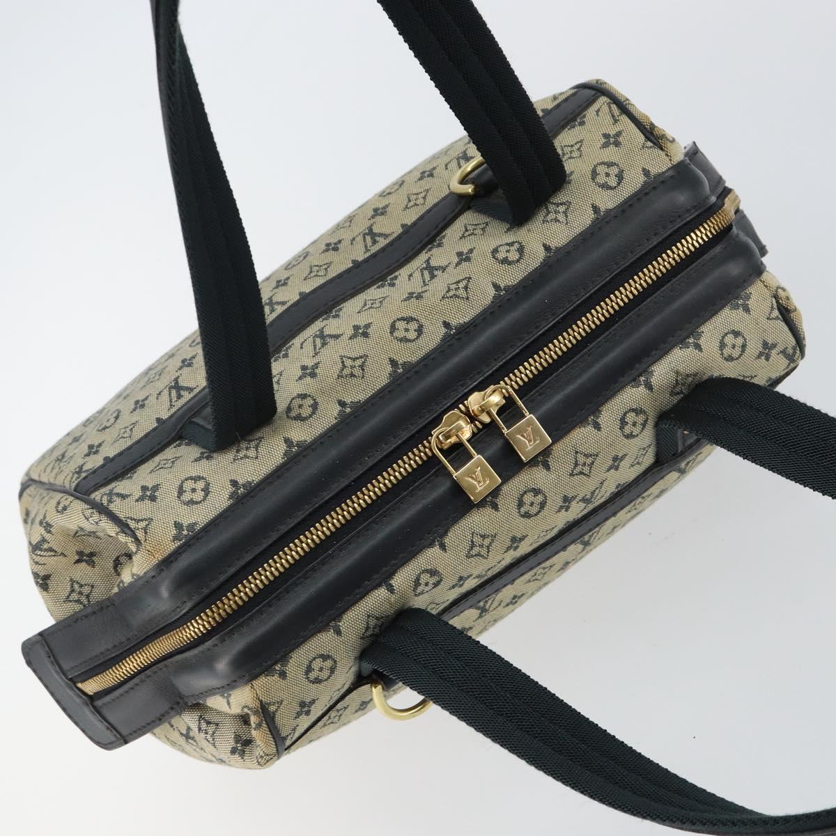LOUIS VUITTON Monogram Mini Josephine PM Hand Bag Blue M92049 LV Auth 143754