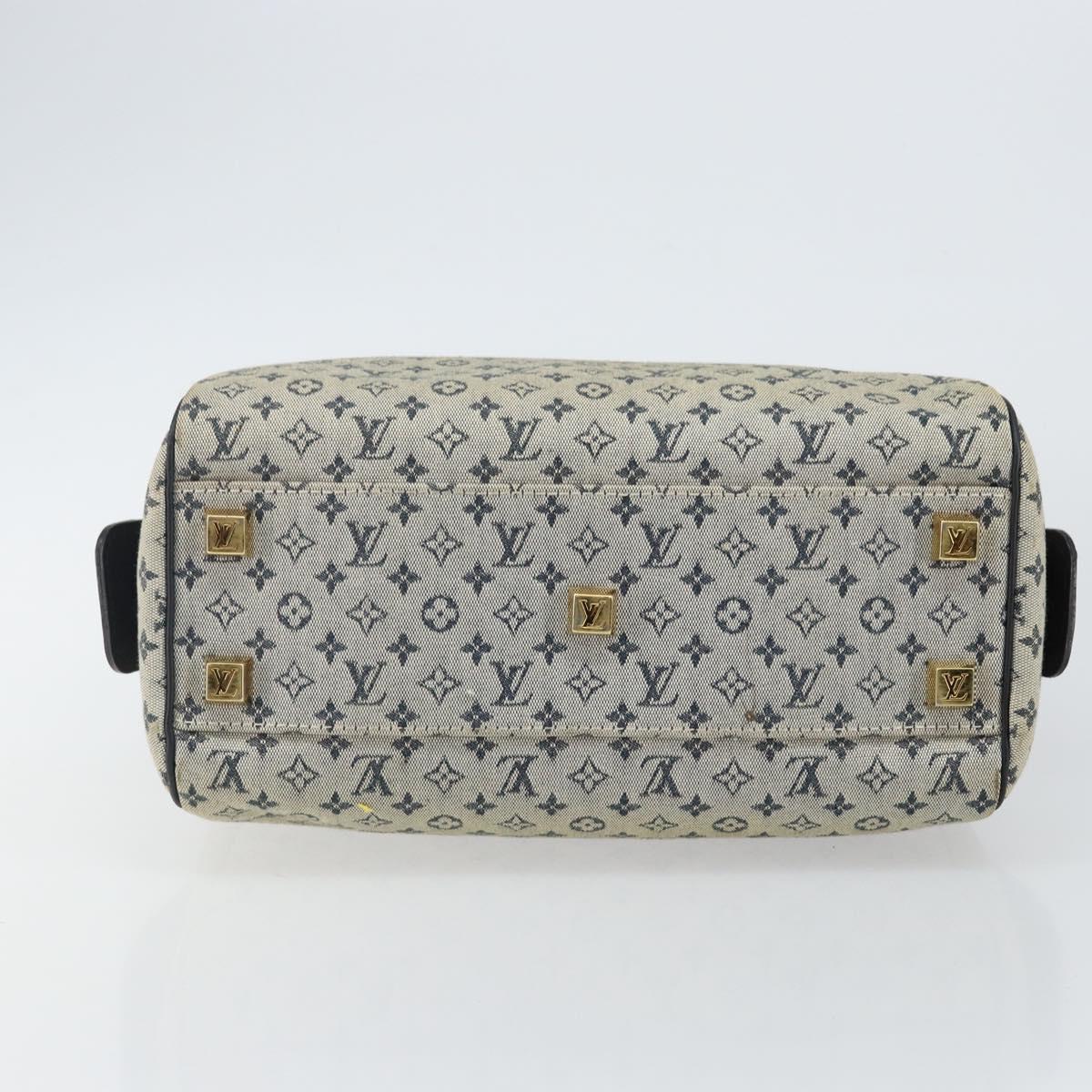 LOUIS VUITTON Monogram Mini Josephine PM Hand Bag Blue M92049 LV Auth 143754