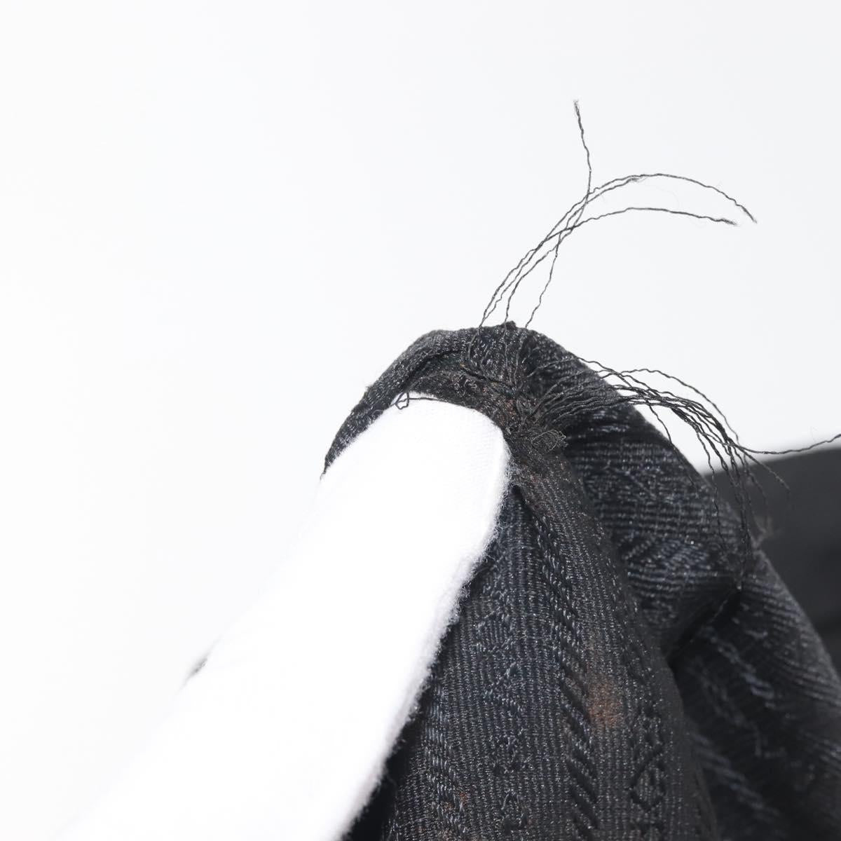 PRADA Chain Shoulder Bag Nylon Black Gold Auth 143765