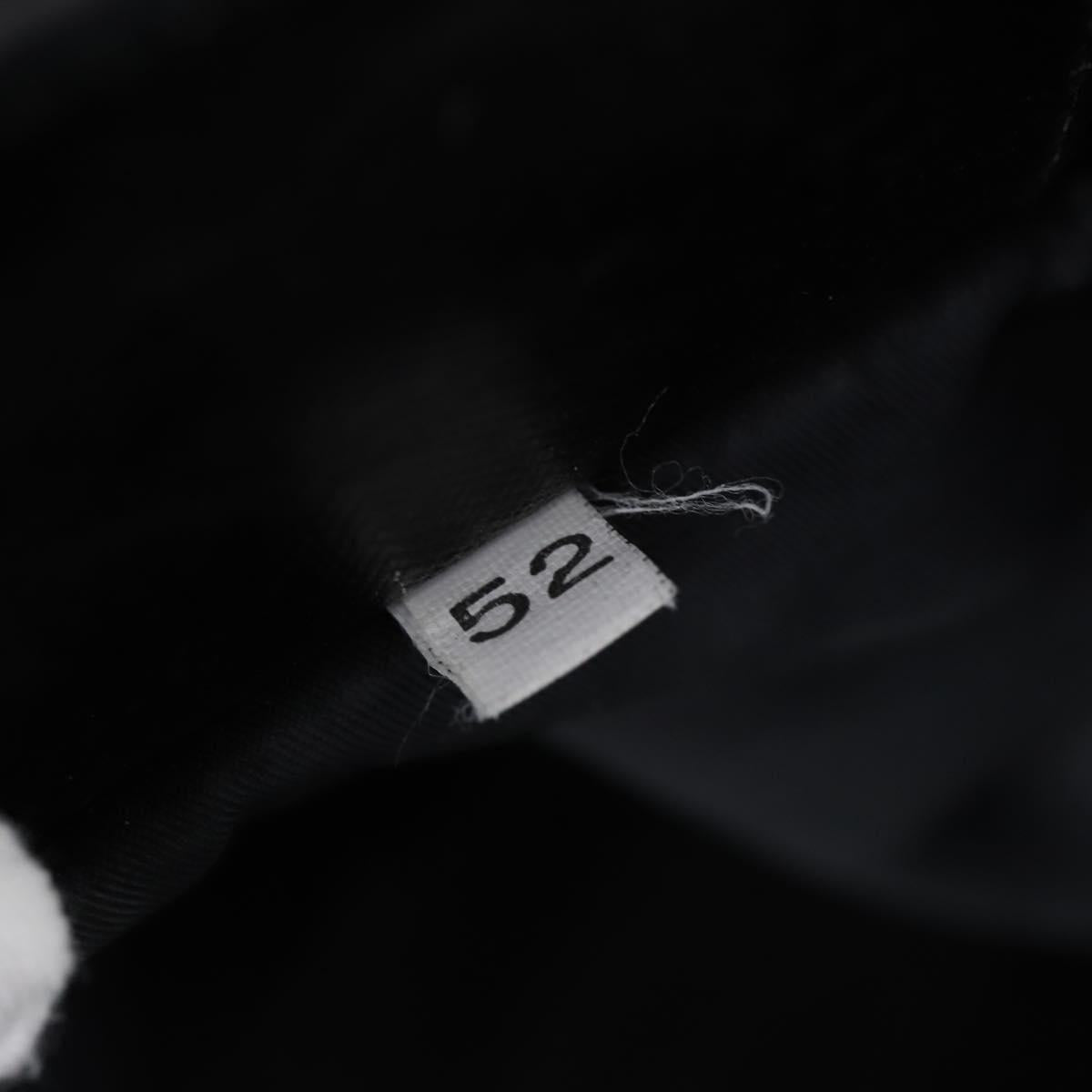 PRADA Boston Bag Nylon Black Silver Auth 143769