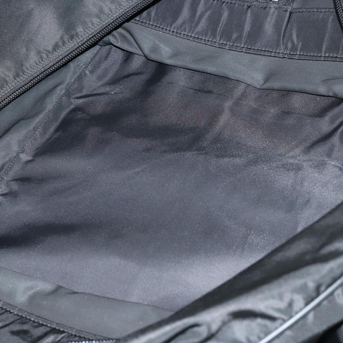 PRADA Boston Bag Nylon 2way Black Silver Auth 143770