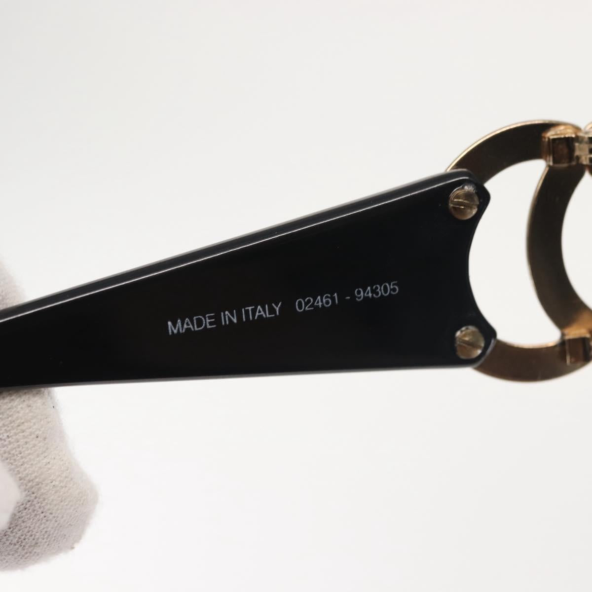 CHANEL COCO Mark Sunglasses Plastic Black CC Auth 143784