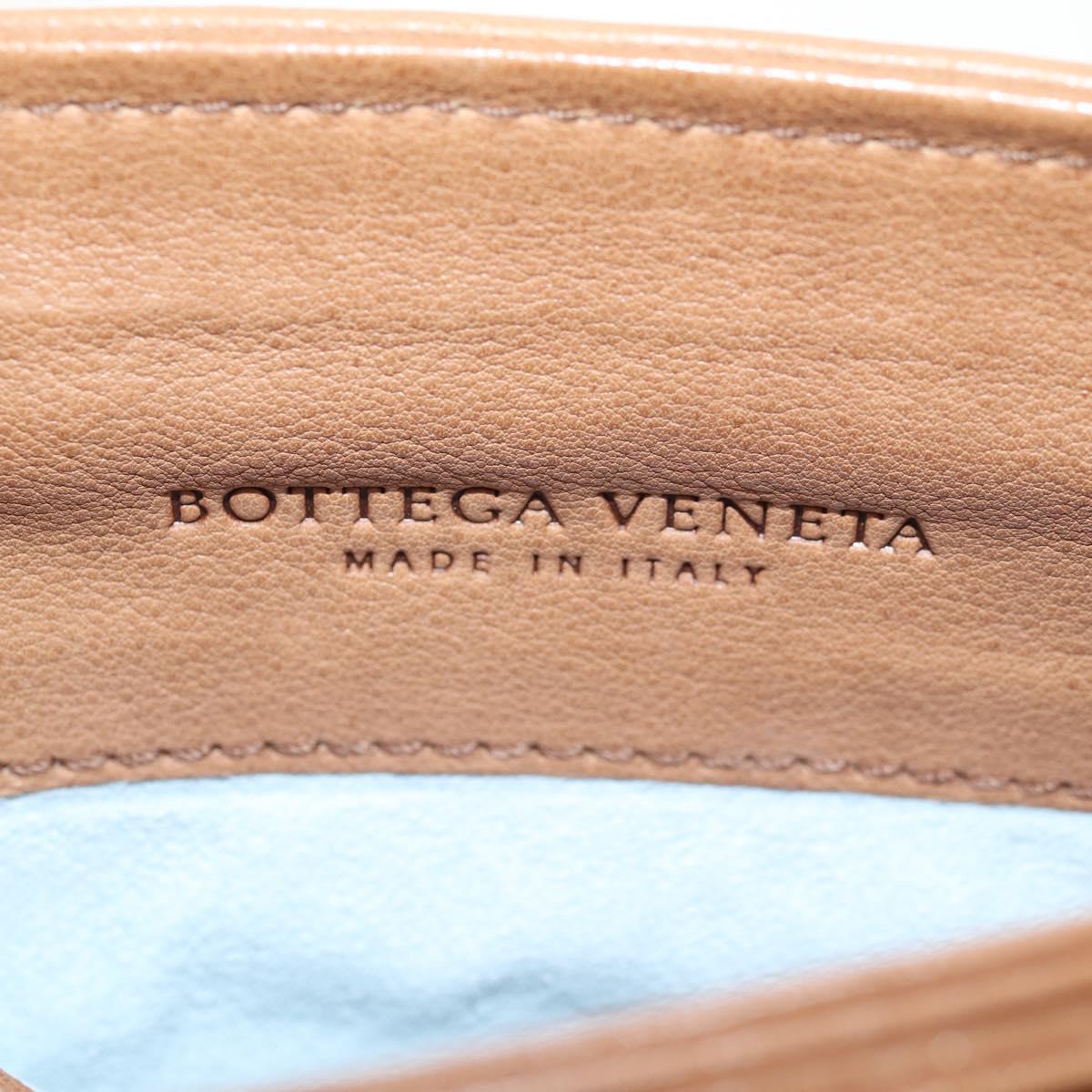 BOTTEGA VENETA INTRECCIATO Hand Bag Leather Outlet Yellow Silver Auth 143785V