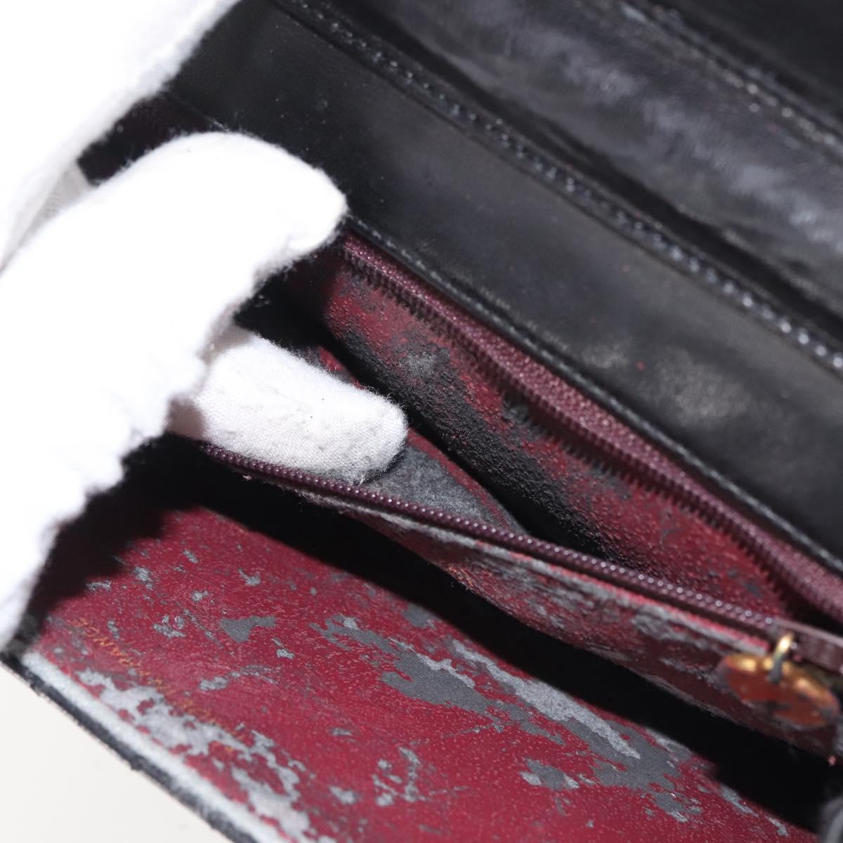 CHANEL Chain Shoulder Bag Lamb Skin Black Gold CC Auth 143810