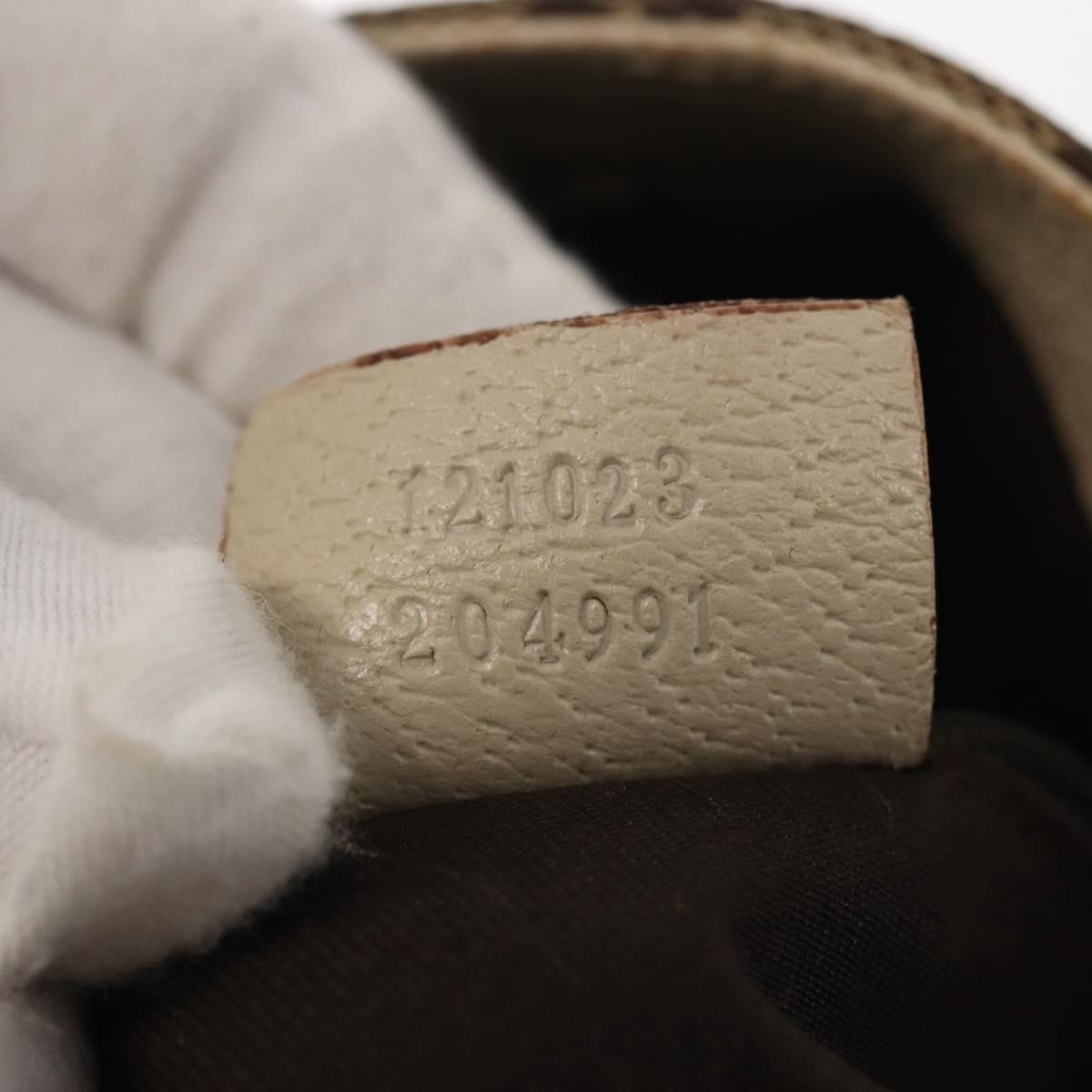 GUCCI GG Canvas Tote Bag Beige Gold 121023 Auth 143818