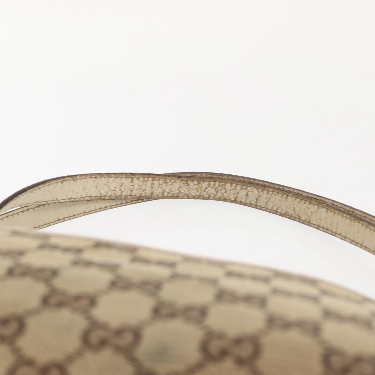 GUCCI GG Canvas Tote Bag Beige Gold 121023 Auth 143818