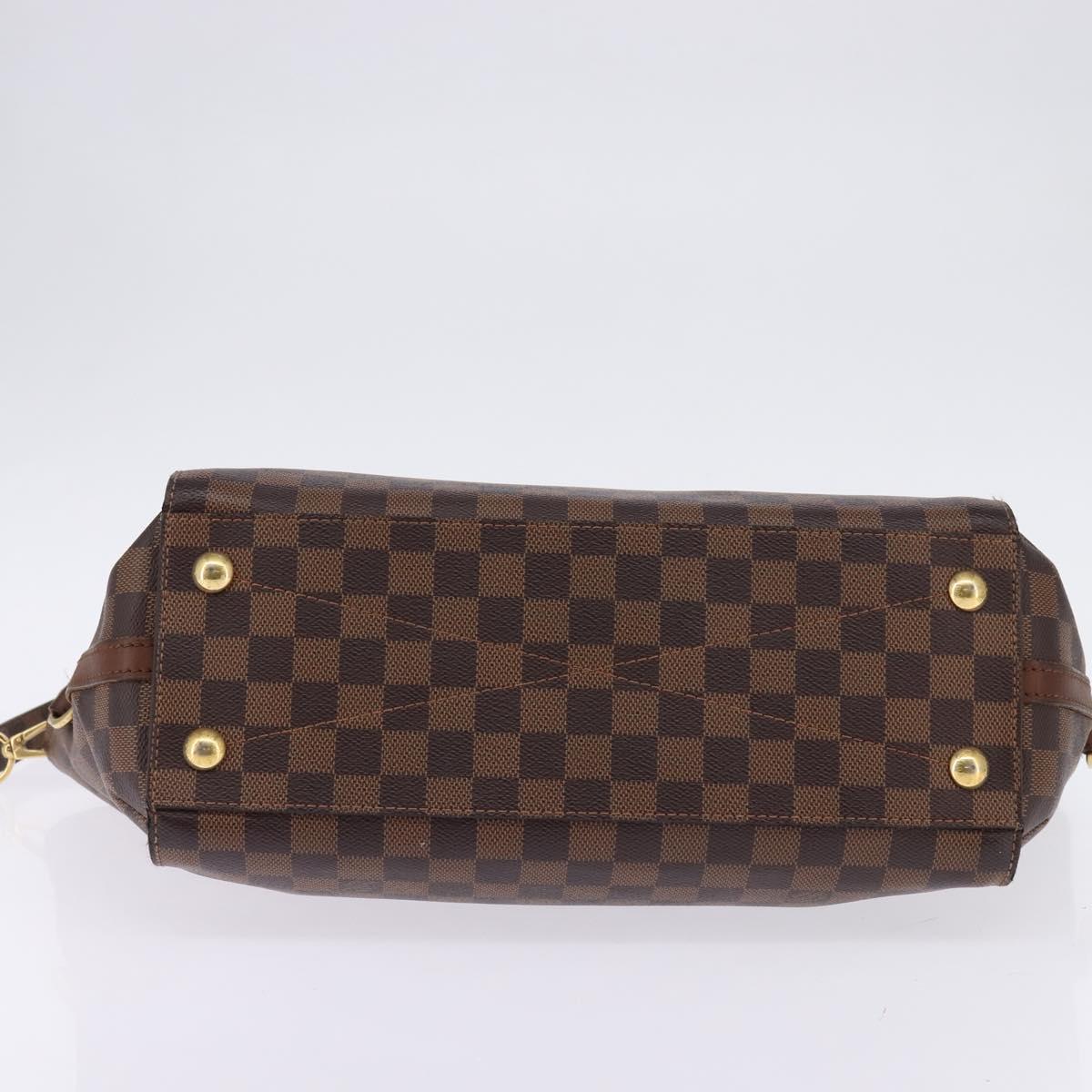 LOUIS VUITTON Damier Ebene Greenwich Hand Bag 2way N41337 LV Auth 143834