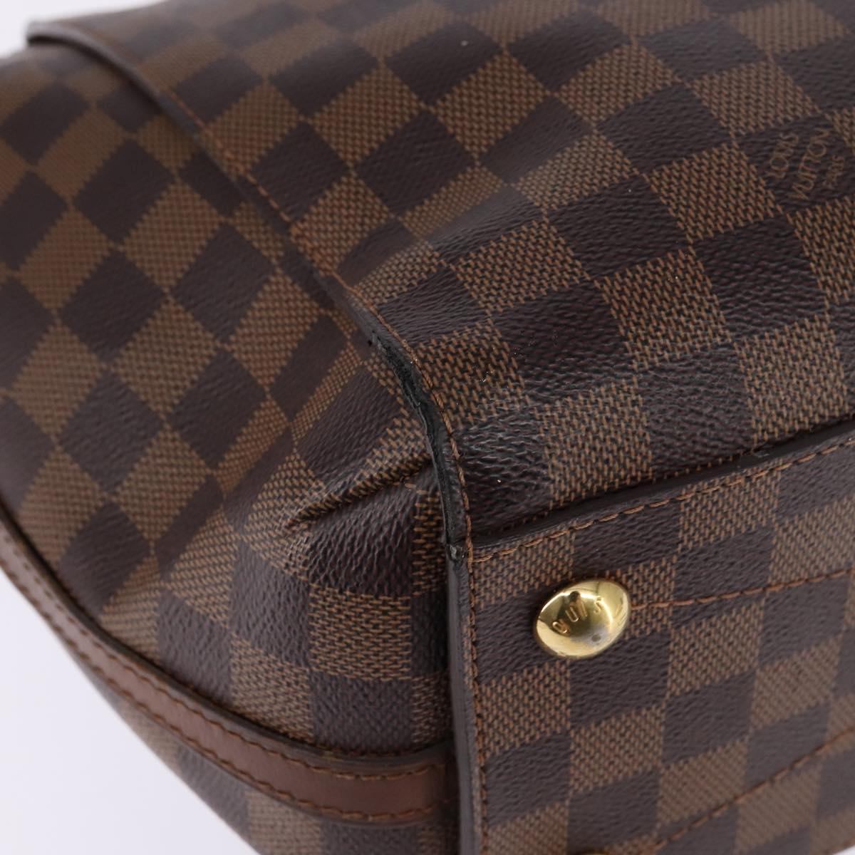 LOUIS VUITTON Damier Ebene Greenwich Hand Bag 2way N41337 LV Auth 143834