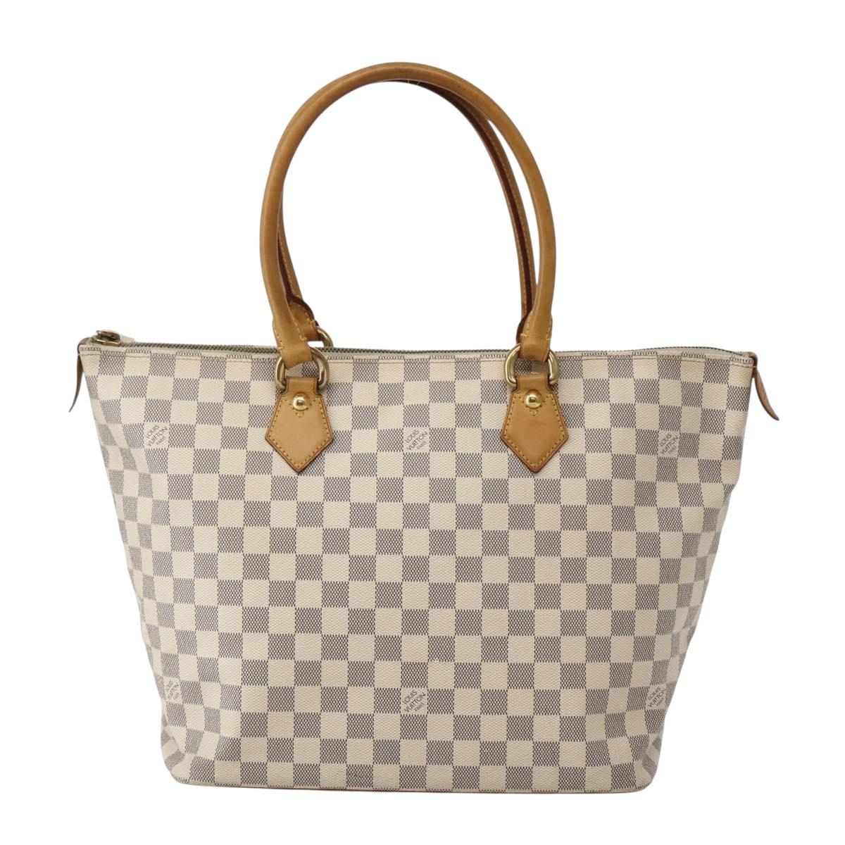 LOUIS VUITTON Damier Azur Saleya MM Tote Bag N51185 LV Auth 143835