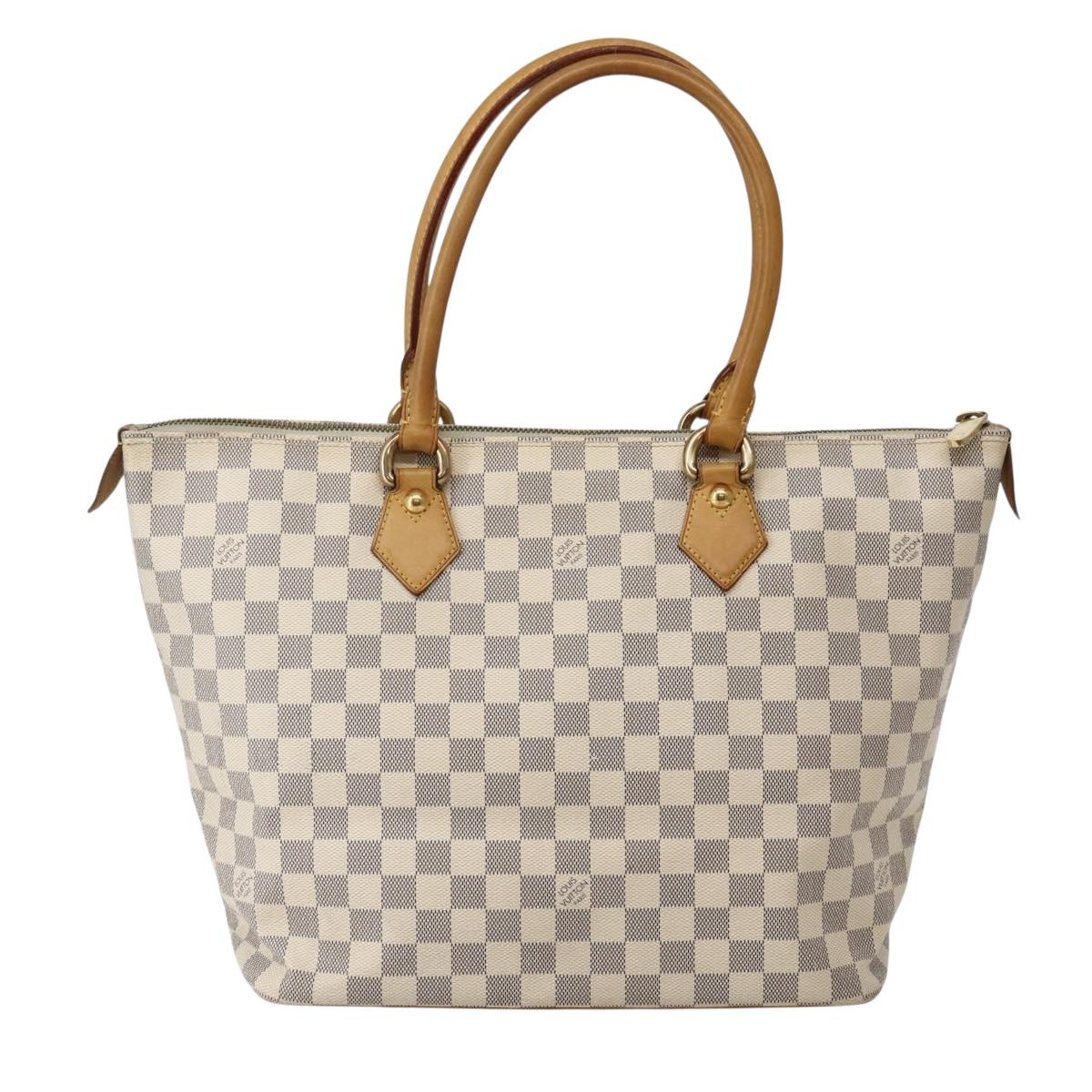 LOUIS VUITTON Damier Azur Saleya MM Tote Bag N51185 LV Auth 143835