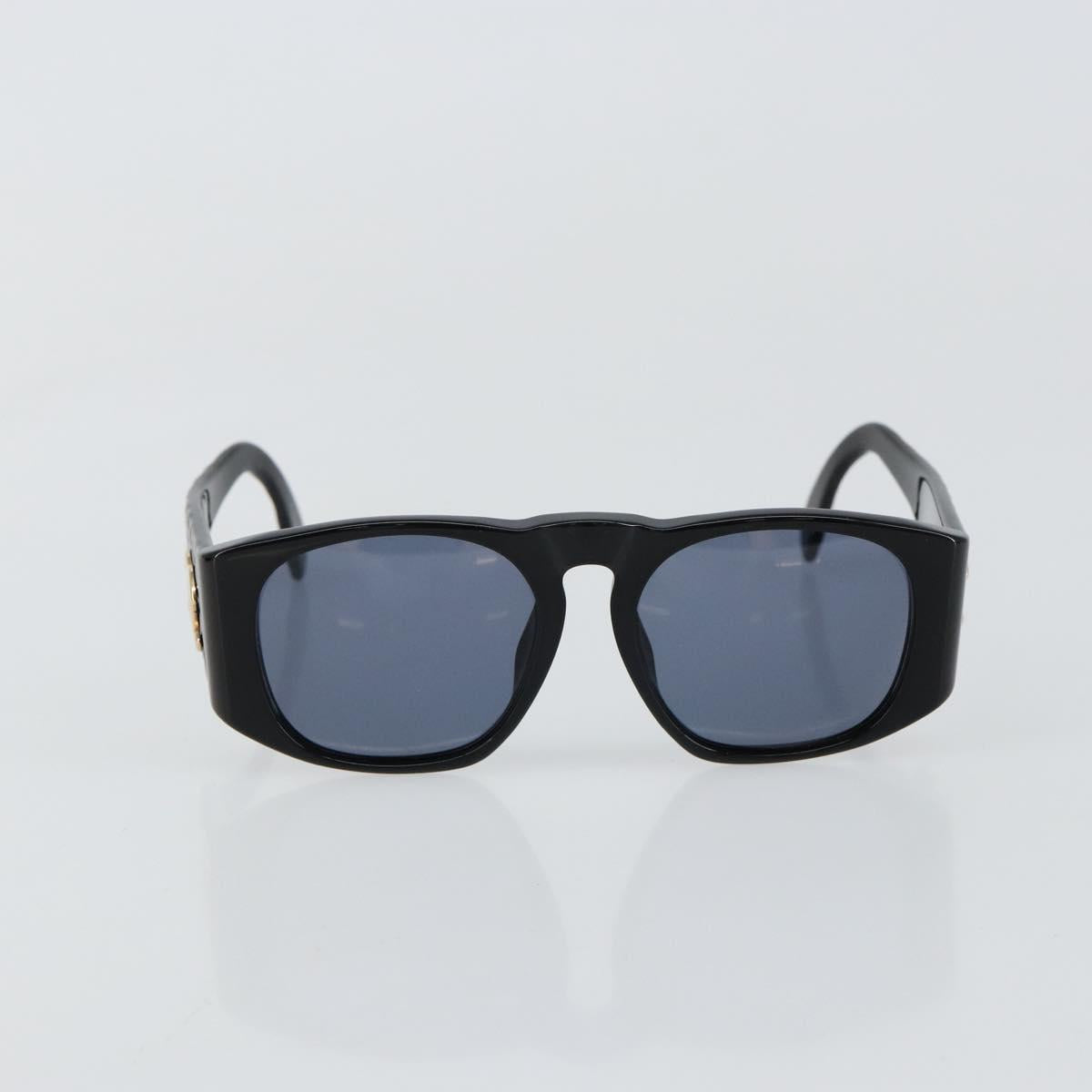 CHANEL COCO Mark Matelasse Sunglasses plastic Black CC Auth 143838