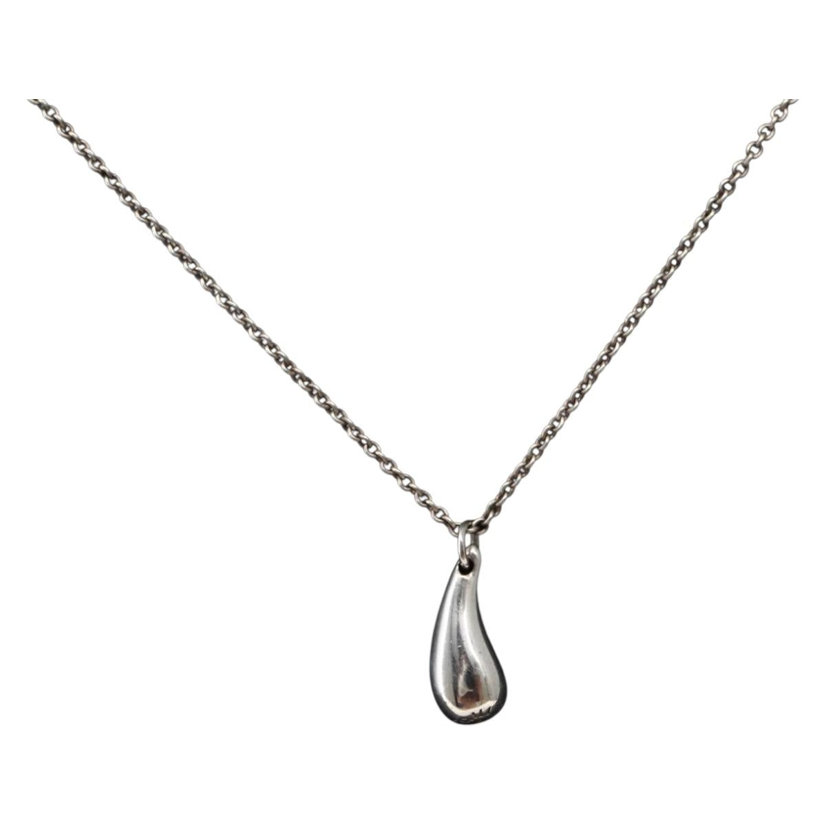 TIFFANY&Co. Teardrop Necklace Ag925 Silver Auth 143840
