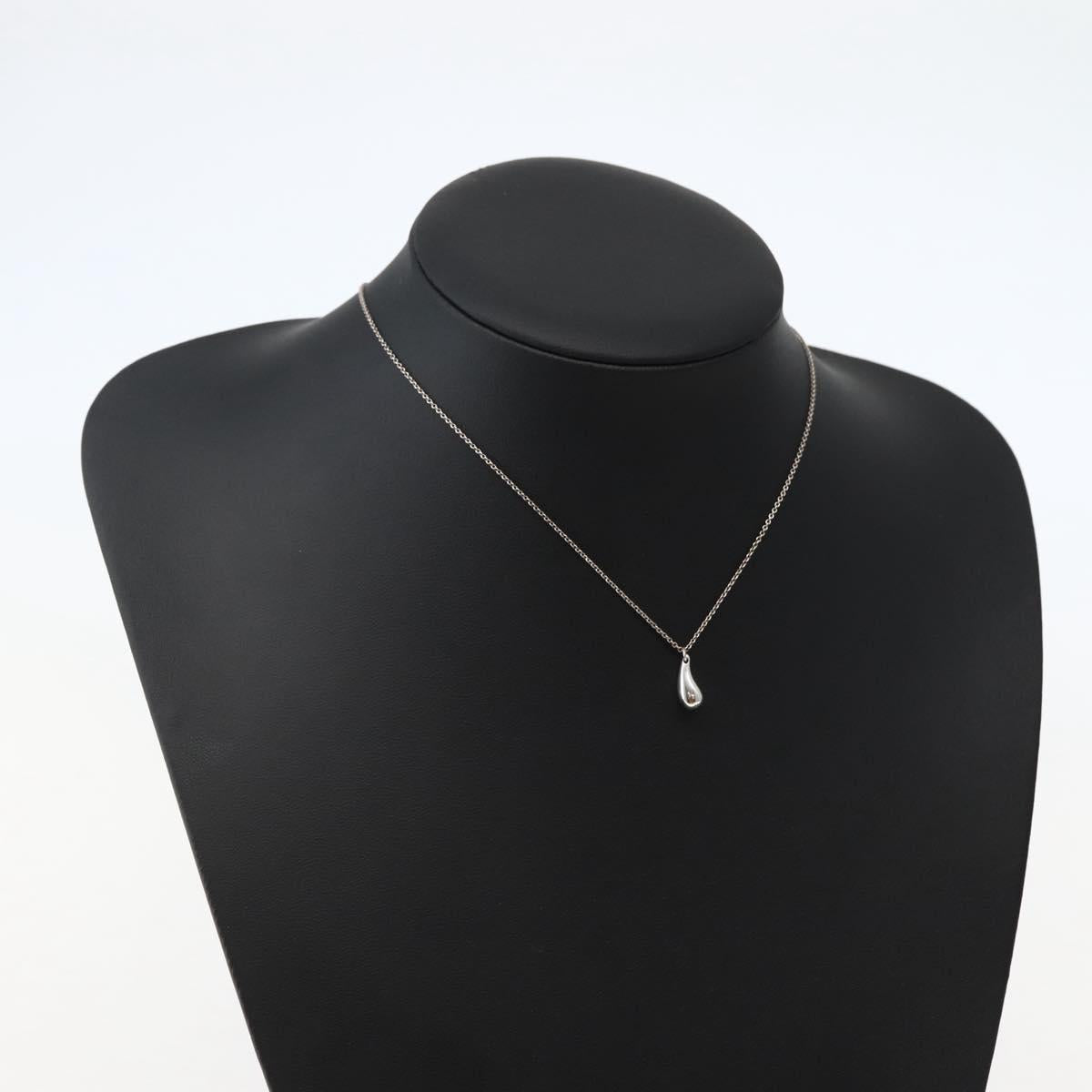 TIFFANY&Co. Teardrop Necklace Ag925 Silver Auth 143840