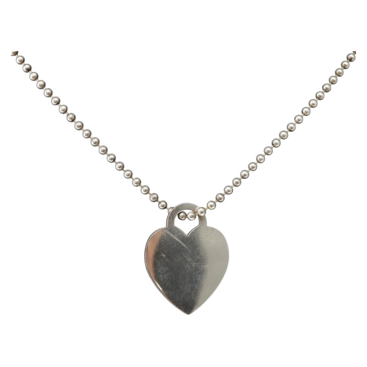 TIFFANY&Co. Return to Heart Necklace Ag925 Silver Auth 143844