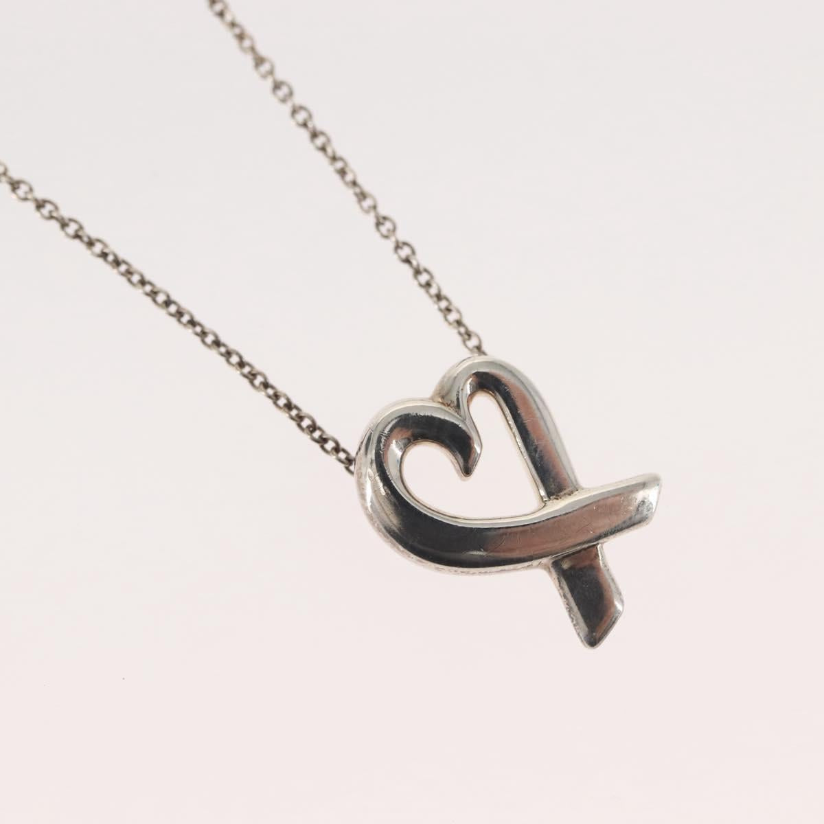 TIFFANY&Co. Loving Heart Necklace Ag925 Silver Auth 143847