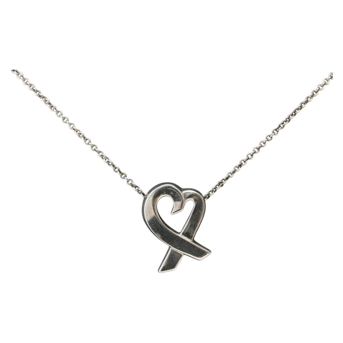 TIFFANY&Co. Loving Heart Necklace Ag925 Silver Auth 143850
