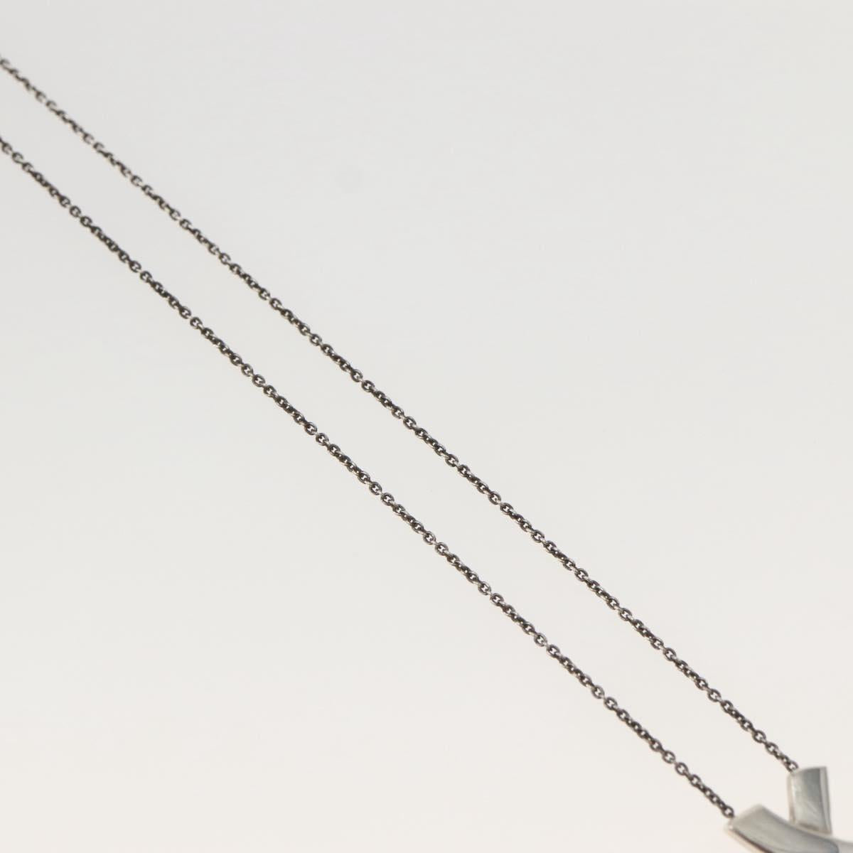 TIFFANY&Co. Cross Kiss Necklace Ag925 Silver Auth 143851