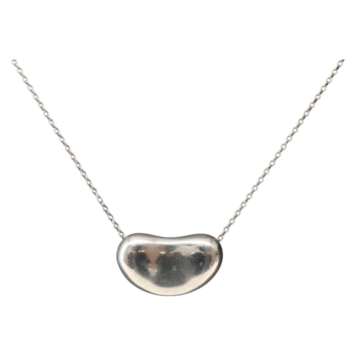 TIFFANY&Co. Bean Necklace Ag925 Silver Auth 143857