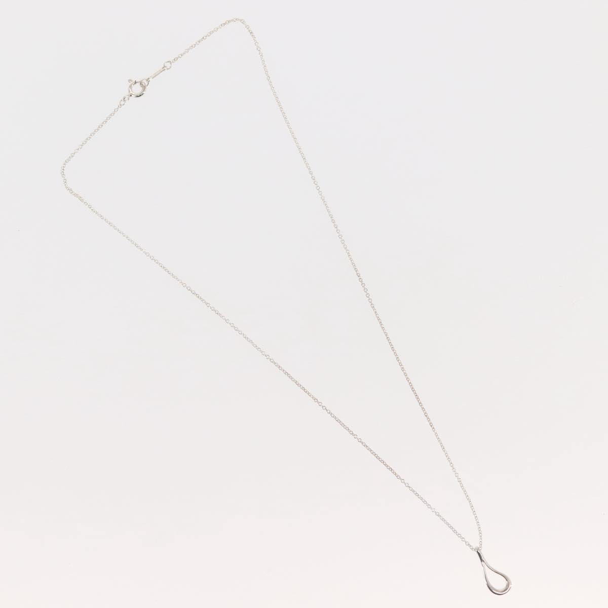 TIFFANY&Co. Open Teardrop Necklace Ag925 Silver Auth 143860