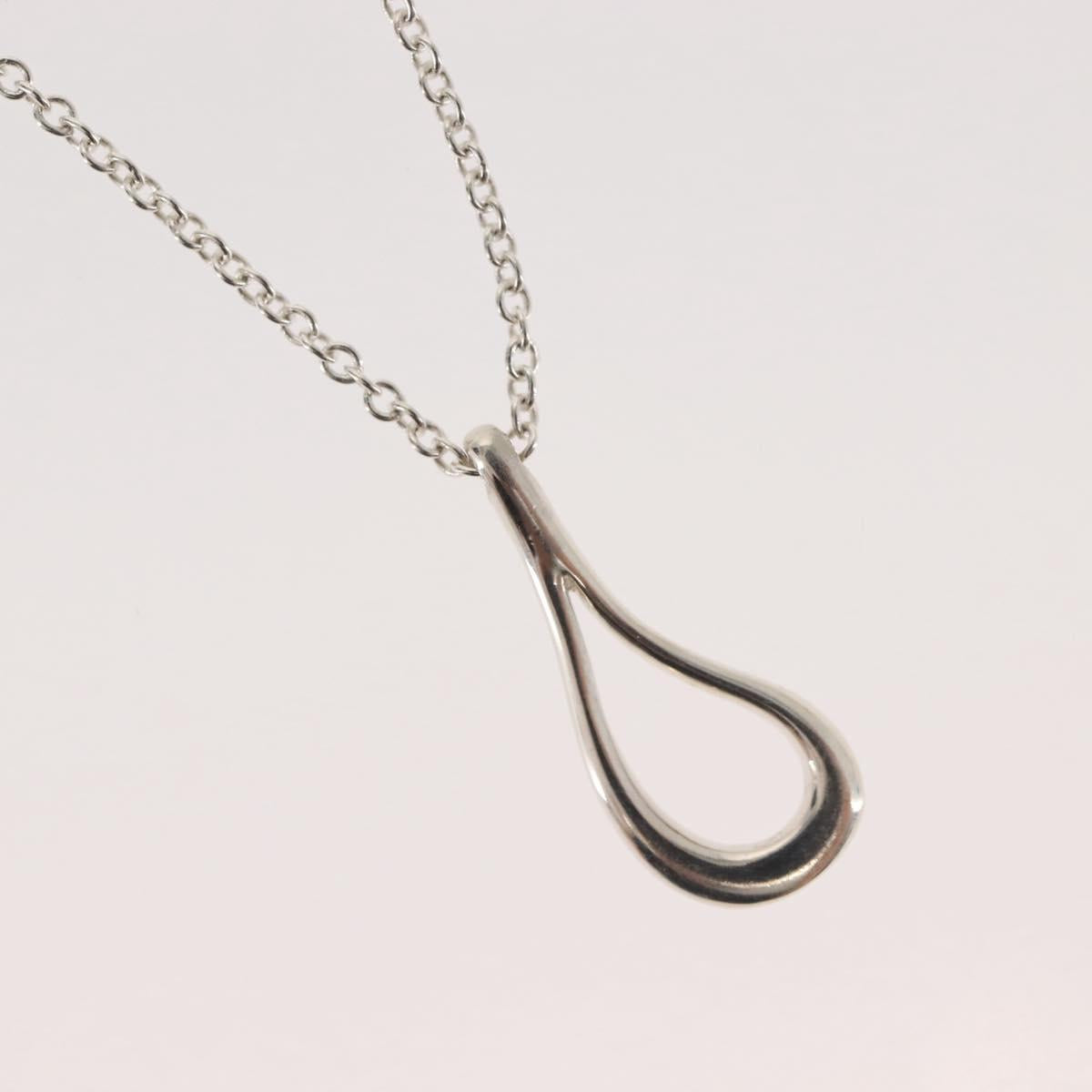 TIFFANY&Co. Open Teardrop Necklace Ag925 Silver Auth 143860